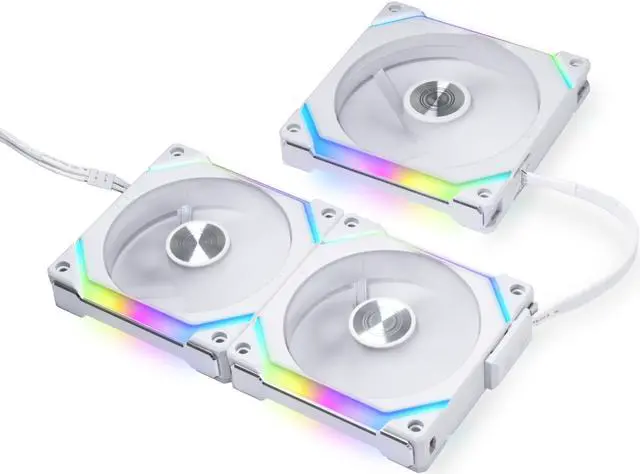 Alt view image 5 of 15 - LIAN LI UNI Fan SL120 V2 RGB White 3x 12cm Fan Pack with Controller - UF-SL120V2-3W