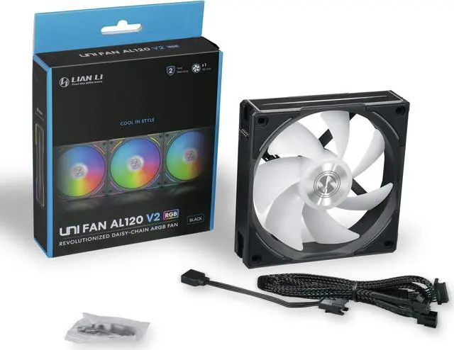 LIAN LI UNI Fan AL120 V2 RGB Black Single Fan Pack without