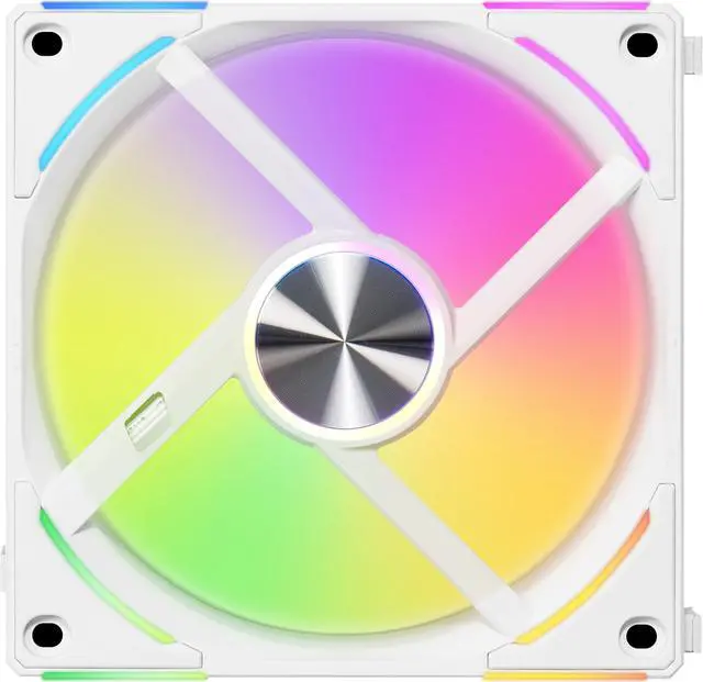Alt view image 4 of 11 - LIAN LI UNI Fan AL120 V2 RGB White Single Fan Pack without controller - UF-AL120V2-1W (Controller not Included)