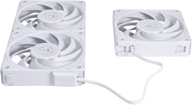 Alt view image 4 of 13 - LIAN LI UNI Fan P28 120 White  3x 12cm Fan Pack with a Fan Speed Controller -- UF-P28120-3W