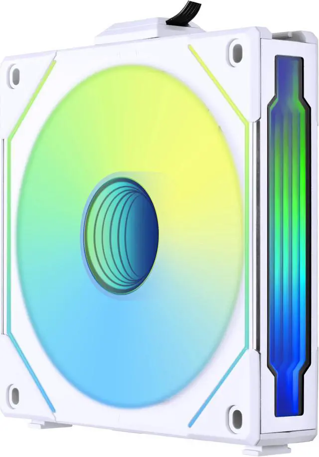 Alt view image 5 of 8 - LIAN LI UNI FAN SL INFINITY 120 RGB WHITE  REVERSE BLADE VERSION ---UF-RSLIN120-1W (No controller included)