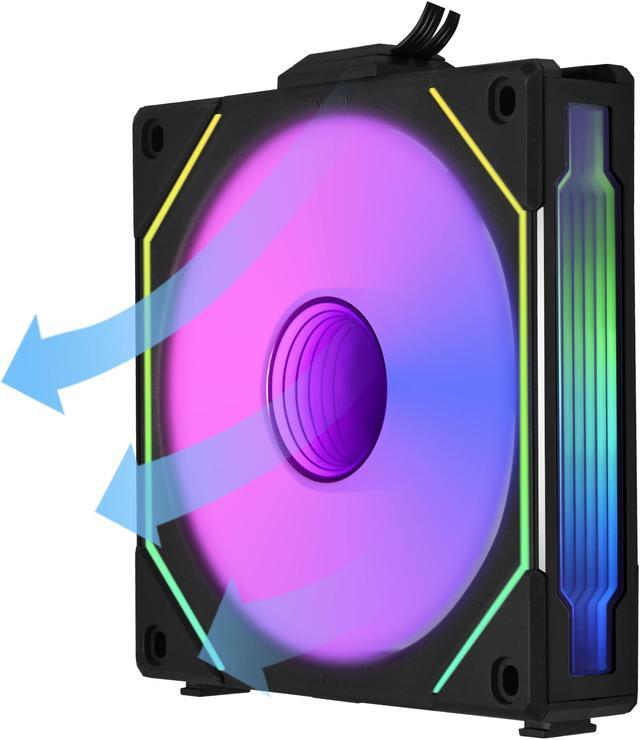 Main image of LIAN LI UNI FAN SL INFINITY 120 RGB BLACK  REVERSE BLADE VERSION ---UF-RSLIN120-1B (No controller included)