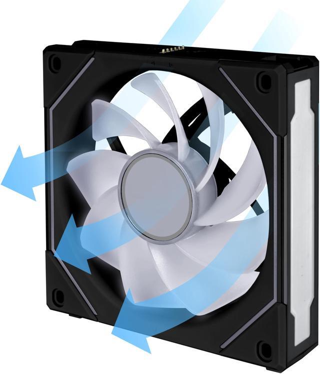 Alt view image 7 of 8 - LIAN LI UNI FAN SL INFINITY 120 RGB BLACK  REVERSE BLADE VERSION ---UF-RSLIN120-1B (No controller included)