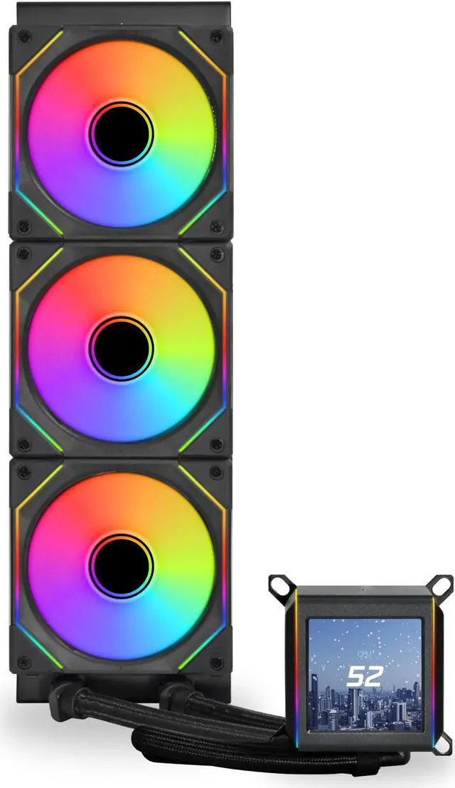 Alt view image 3 of 10 - LIAN LI Galahad II LCD SL-INF 360 Black Liquid Cooler, Intel LGA 1851, 1700, 1200 & AMD AM5, AM4 Comatible - GA2ALCD36INB