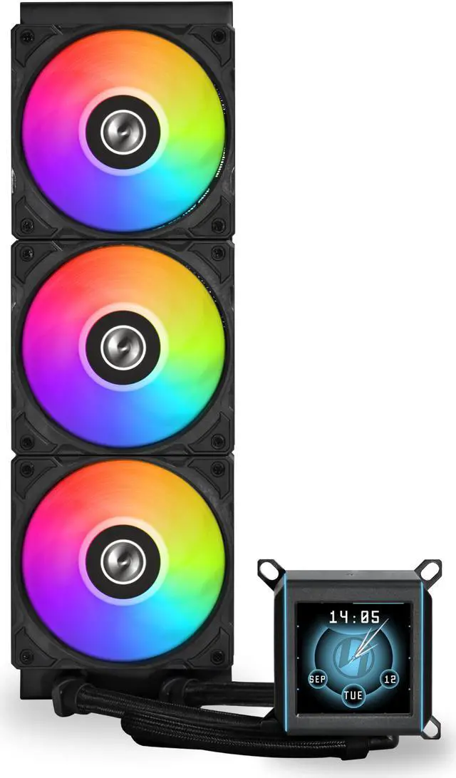 Alt view image 5 of 14 - LIAN LI Galahad II LCD 360 Black Liquid Cooler - GA2ALCD36B
