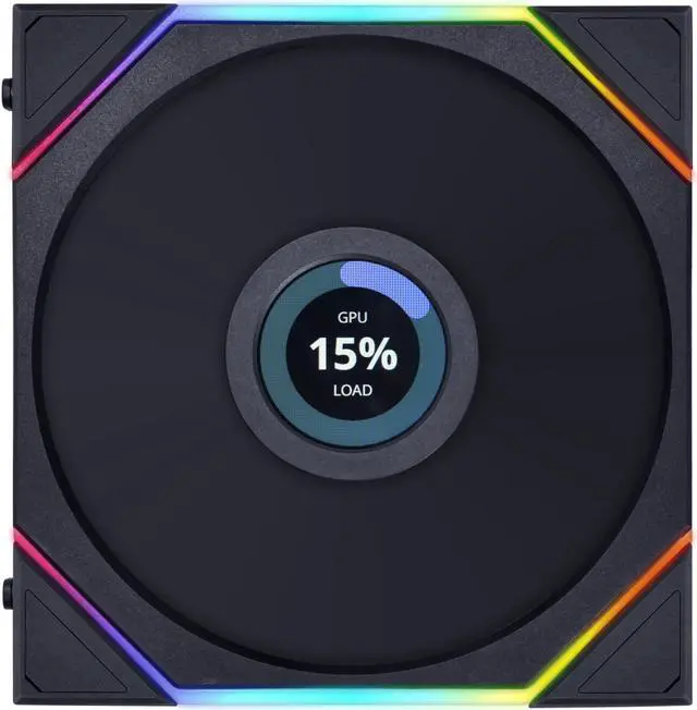 Alt view image 2 of 8 - Lian Li UNI FAN TL LCD 140 RGB Single Pack Black Color (No controller included)- 14TLLCD1B