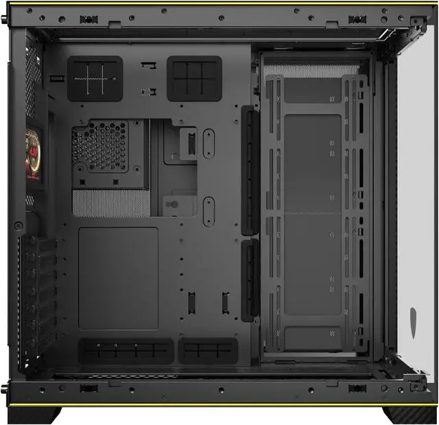 Alt view image 3 of 7 - LIAN LI O11 Dynamic EVO RGB  Automobili Lamborghini Edition Black Aluminum / Steel / Tempered Glass ATX Mid Tower Computer Case----O11DERGBL