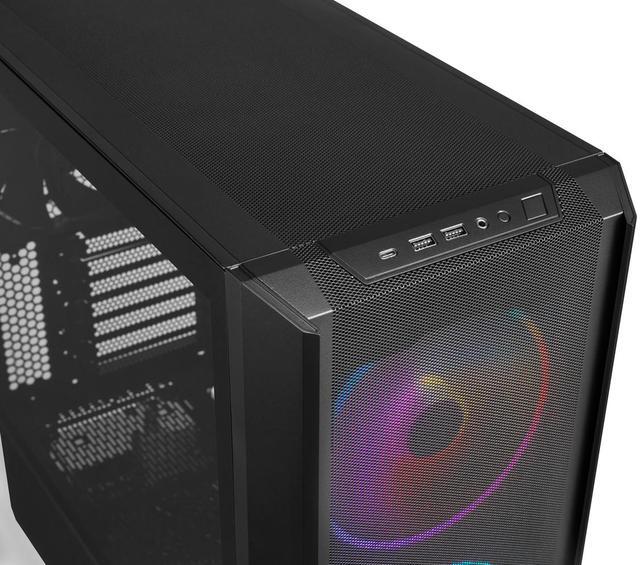 Alt view image 6 of 11 - LIAN LI LANCOOL 216RX Black Steel / Tempered Glass ATX Mid Tower Computer Case ,2x 16 cm ARGB Fans Included ----LANCOOL 216RX