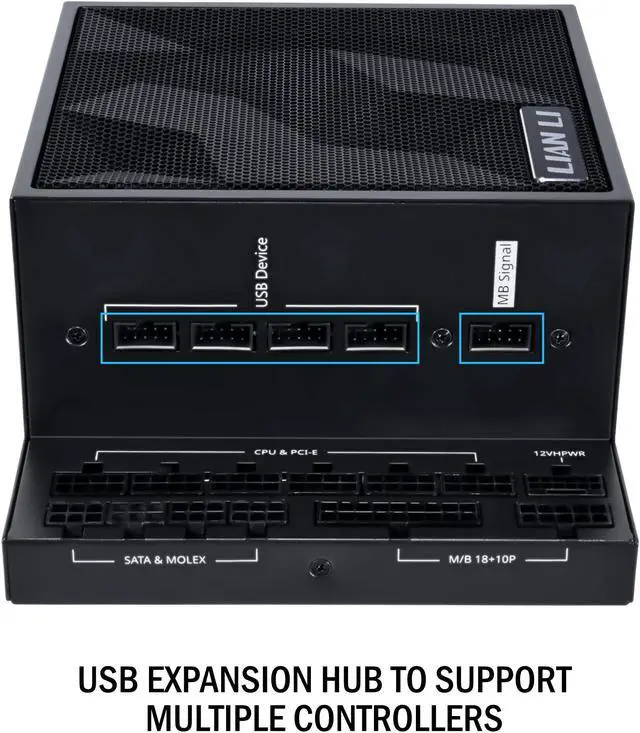 Alt view image 4 of 7 - LIAN LI Edge Series EG850 Black  Color ATX 850 Watt 80 Plus Platinum V3.1 Full-modular Power Supply, US Power Cord ----EG0850B