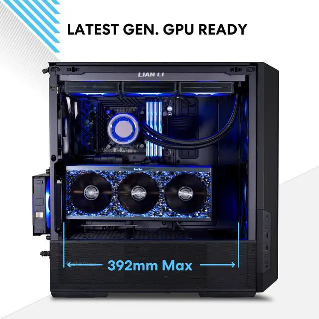 Alt view image 4 of 11 - LIAN LI LANCOOL 216RX Black Steel / Tempered Glass ATX Mid Tower Computer Case ,2x 16 cm ARGB Fans Included ----LANCOOL 216RX