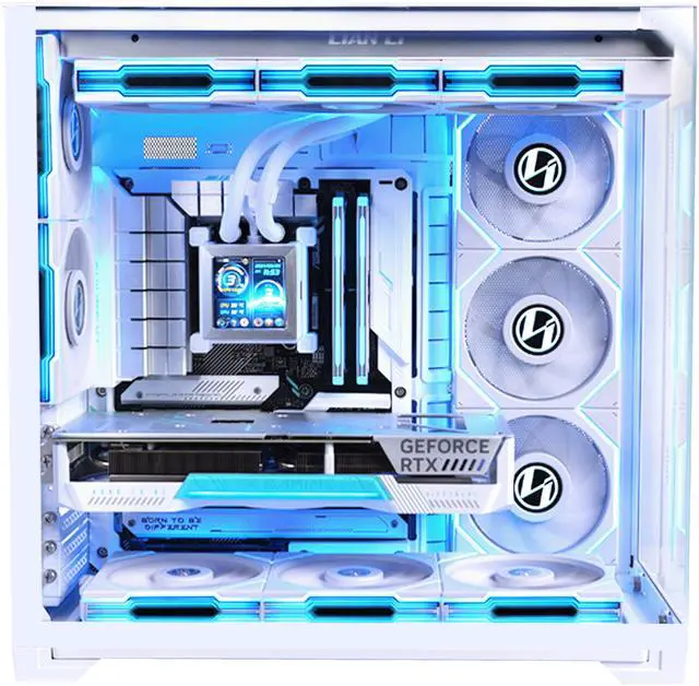 Alt view image 8 of 8 - LIAN LI O11 vision compact white color Aluminum / Steel / Tempered Glass ATX Mid Tower computer Case ----O11VPW