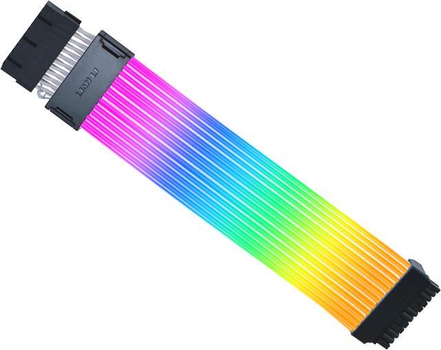 Lian Li Strimer Wireless 24 Pin - Addressable RGB Power Extension Cable with 2.4 GHz Wireless Control - 12 Light Guides - Wireless Controller NOT