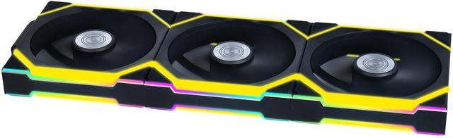 Alt view image 6 of 7 - Lian Li UNI Fan SL Wireless 120mm ARGB Fan - Triple Pack - 2.4 GHz Wireless Signal for RGB & Fan Control - Customizable Lighting Effects - Controller Included & Required - Black (12SL1W3B)