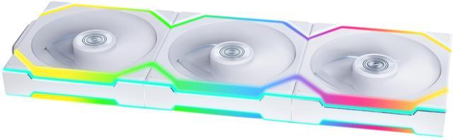 Alt view image 7 of 7 - Lian Li UNI Fan SL - Wireless 120 - Triple Pack (Reverse Blade) ARGB Fan - 2.4 GHz Wireless Controller Included - Customizable Lighting Effects - Controller requesd for use. - White (12RSL1W3W)