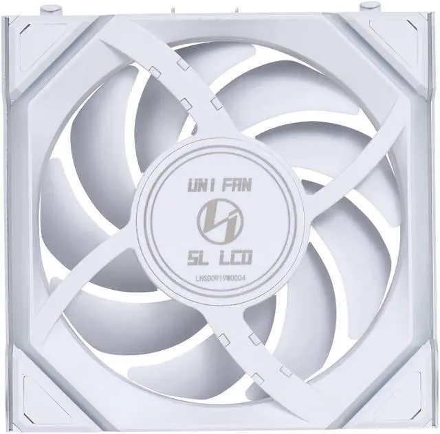 Alt view image 4 of 6 - Lian Li UNI Fan SL LCD Wireless (Reverse Blade) 120mm ARGB Fan - Single Pack - 1.6" LCD - 2.4 GHz Wireless Signal for RGB & Fan Control - Controller NOT Included & Required - White(12RSLLCD1W1W)