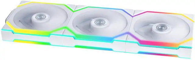 Alt view image 7 of 7 - Lian Li UNI Fan SL Wireless 120mm ARGB Fan - Triple Pack - 2.4 GHz Wireless Signal for RGB & Fan Control - Customizable Lighting Effects - Controller Included & Required - White (12SL1W3W)