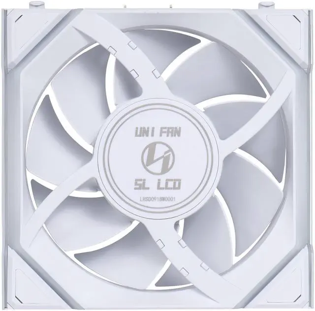 Alt view image 4 of 7 - Lian Li UNI Fan SL LCD Wireless 120mm ARGB Fan - Single Pack - 1.6" LCD Display - 2.4 GHz Wireless Signal for RGB & Fan Control -  Controller NOT Included & Required - White (12SLLCD1W1W)