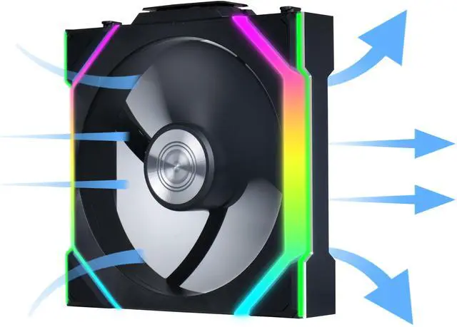 Main image of Lian Li UNI Fan SL Wireless 120mm ARGB Fan - Single Pack - 2.4 GHz Wireless Signal for RGB & Fan Control - Daisy-Chain Design - Controller NOT Included & Required - Black (12SL1W1B)
