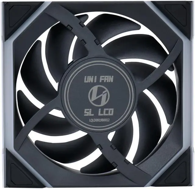 Alt view image 4 of 7 - Lian Li UNI Fan SL LCD Wireless (Reverse Blade) 120mm ARGB Fan - Single Pack - 1.6" LCD - 2.4 GHz Wireless Signal for RGB & Fan Control - Controller NOT Included & Required - Black(12RSLLCD1W1B)