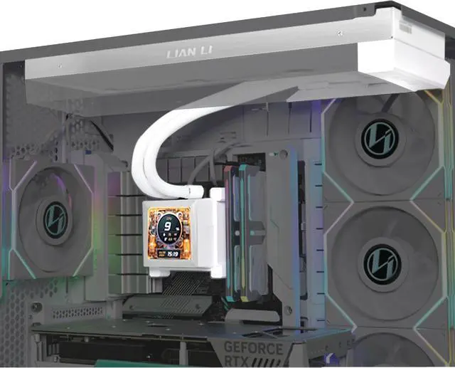 PC用ファン・クーラー LIANLI HydroShift LCD 360 no fan White Lian Li HydroShift LCD 360N 360mm All in One CPU Liquid