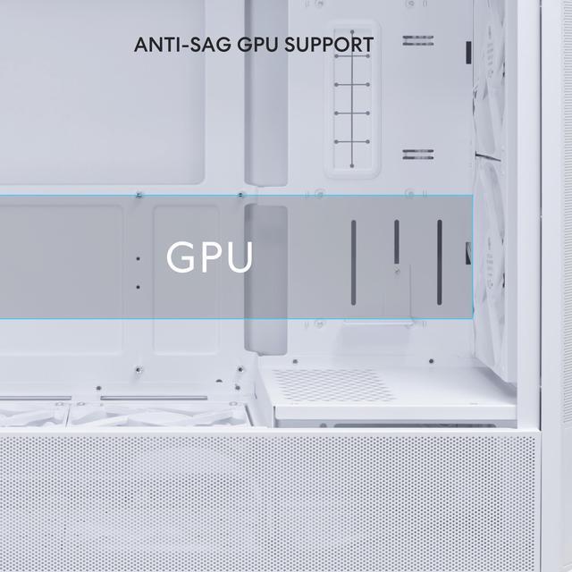 Alt view image 8 of 8 - LIAN LI LANCOOL 207 Compact ATX RGB Gaming Computer Case, Tower Chassis w/ 2x140mm ARGB,2x120mm PWM Fans Pre-Installed, USB Type-C Port, Tempered Glass Side Panel (White) -- LANCOOL 207RW