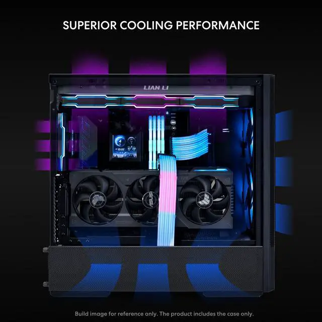 Alt view image 5 of 13 - LIAN LI LANCOOL 207 Compact ATX RGB Gaming Computer Case, Tower Chassis w/ 2x140mm  ARGB,2x120mm PWM Fans Pre-Installed, reinventing ATX Layout / Tempered Glass Side Panel (Black) --- LANCOOL 207RX