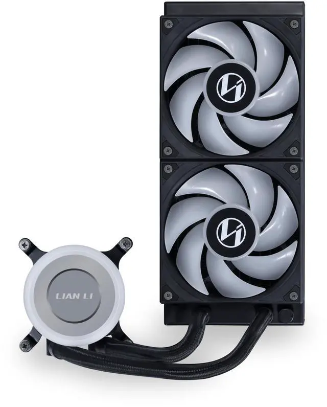 Alt view image 3 of 6 - Lian Li Galahad II Lite Liquid Cooler 240mm RGB FansAIO CPU Water Cooling, Customizable ARGB Pump Block, Low Noise Hydraulic Bearing, Switchable Lid & 28mm PBT Fan for LGA 1700/1851/AM5/4(GA2L24RB)