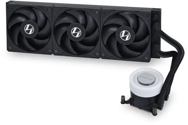 Alt view image 6 of 13 - Lian Li Galahad II Lite Liquid Cooler 360mm Performance PBT FansAIO CPU Water Cooling, Customizable Pump ARGB Pump Block, Switchable Lid & 28mm PBT Fan for LGA 1700/1851/AM5/4 (GA2L36PB)