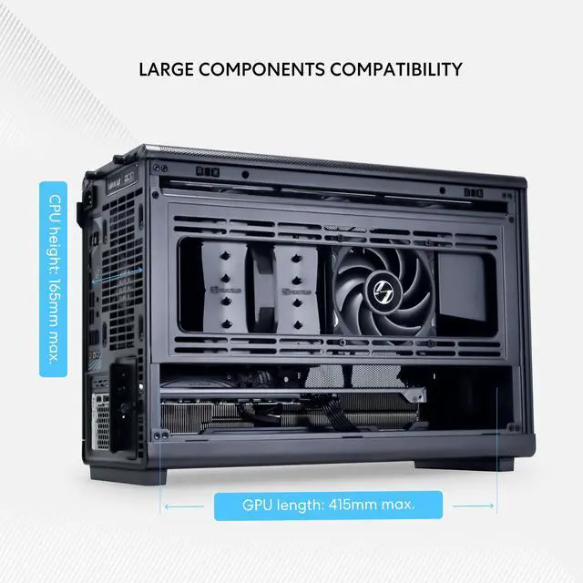 Alt view image 5 of 7 - LIAN LI A3X mATX-WDG Black  Wood Front Panel , Glass Side Panel SPCC M-ATX / ITX Computer Case ------ A3X-WDG