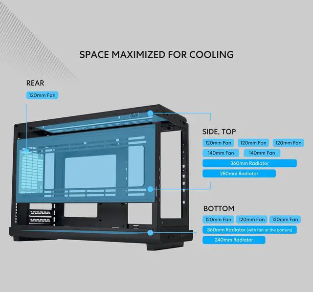Alt view image 6 of 7 - LIAN LI A3X mATX-WDG Black  Wood Front Panel , Glass Side Panel SPCC M-ATX / ITX Computer Case ------ A3X-WDG