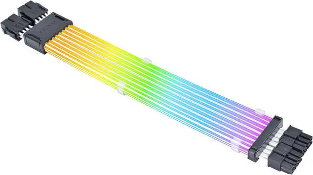 Alt view image 2 of 7 - Lian Li Strimer Wireless 8 Pin (PW8-1W-CPU) - Addressable RGB Power Extension Cable Fits CPU EPS - 2.4 GHz Wireless Control with 315mm; 12.4 Inch length - Wireless Controller NOT Included & Required