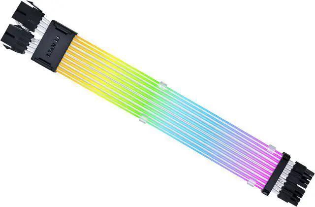 Alt view image 4 of 7 - Lian Li Strimer Wireless 8 Pin (PW8-1W-CPU) - Addressable RGB Power Extension Cable Fits CPU EPS - 2.4 GHz Wireless Control with 315mm; 12.4 Inch length - Wireless Controller NOT Included & Required
