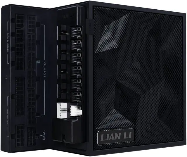 Alt view image 7 of 8 - Lian Li Edge Series-1000W Full Modular Power Supply (Fan Hub Included) - Gold-ATX 3.0, 3.1-PCIE 5.1-L-Shape Design for Dual Chamber Case-120mm FDB Fan-Supports up to 4 USB Device  - Black --EG1000G.BH