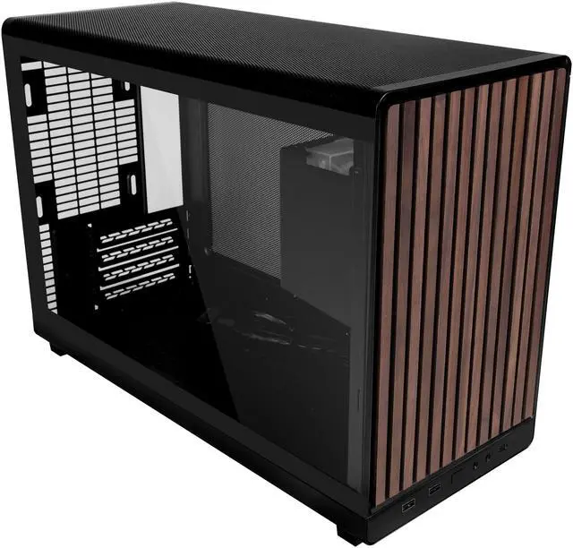 Main image of LIAN LI A3X mATX-WDG Black  Wood Front Panel , Glass Side Panel SPCC M-ATX / ITX Computer Case ------ A3X-WDG