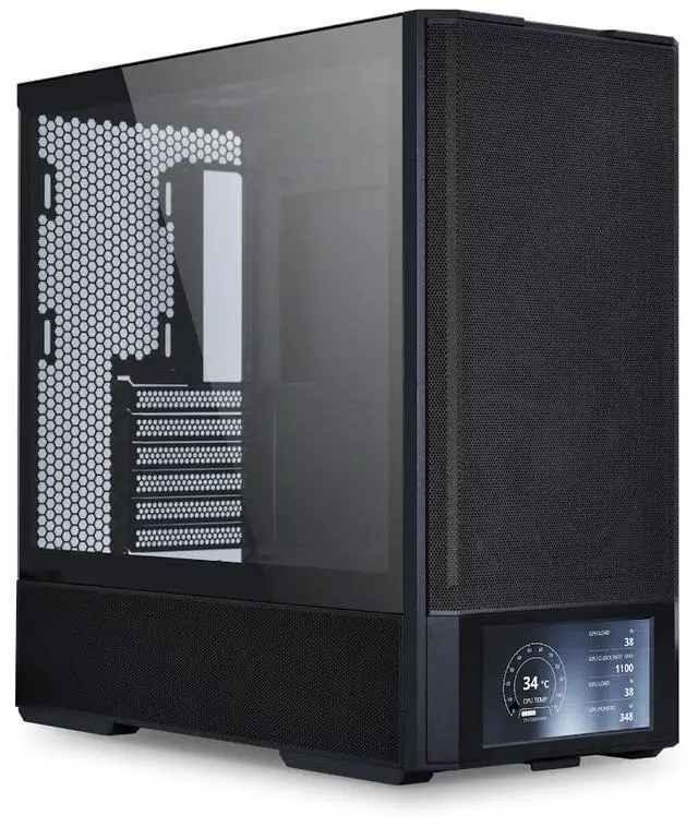 Main image of Lian Li LANCOOL 207 Digital ATX Computer Case w/ Integrated LCD Screen, Mesh-Centric Panels Mid-Tower PC Case w/ 2 x 140x40x30mm PWM Fans, 2 x 140mm Fans Pre-Installed, Side or Rear Mount PSU