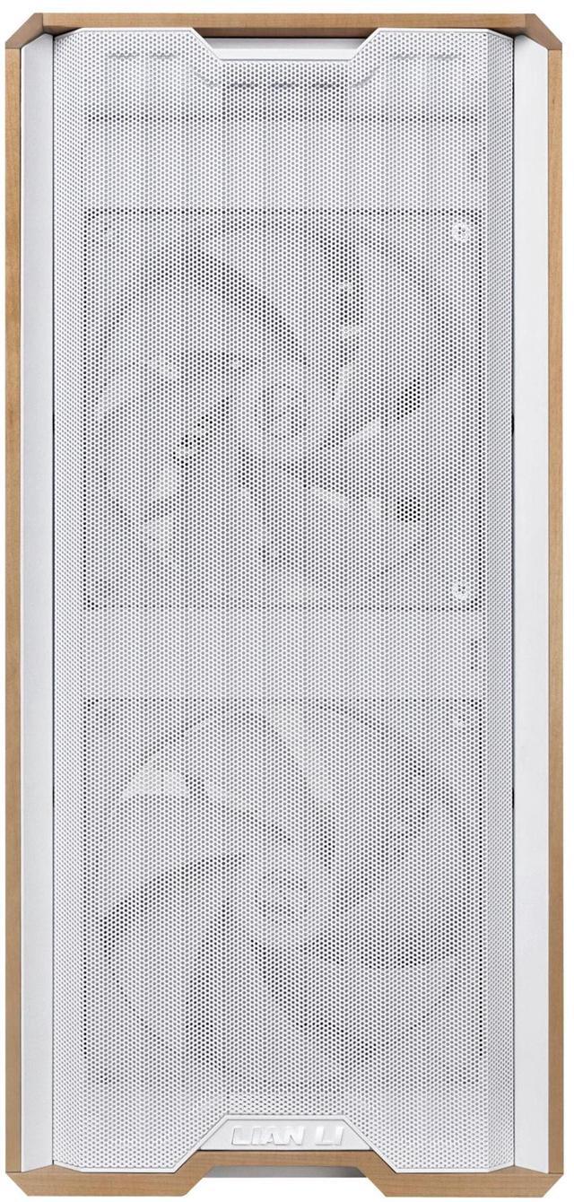 Alt view image 5 of 7 - Lian Li LANCOOL 217 Genuine Walnut Wood Computer Case,  Mid-Tower ATX PC Case with 5 Pre-Installed PWM Fans 2x170mm, 2x120mm & 1x140mm, Flexible PSU & Cable Installation - White (LAN217W)