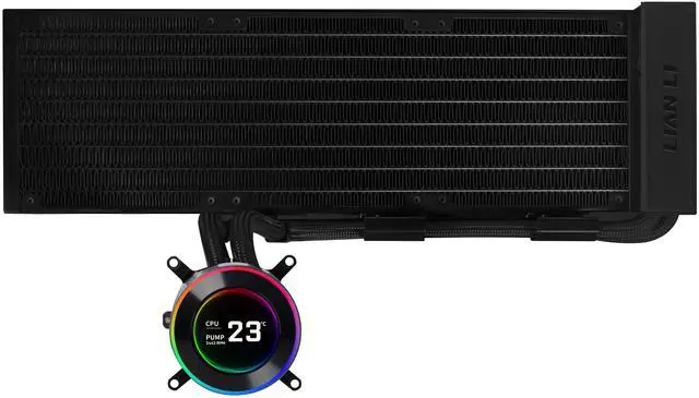 Alt view image 2 of 4 - Lian Li Hydroshift II 360 Liquid CPU Cooler - Flexible Slide-Tube Clamp Coolant Pathway - 2.1 IPS LCD Screen - 3 Control Mode - Fits Most PC Fans - LGA 1851/1700, AMD AM5/AM4 - Black (HS2LCD36B)