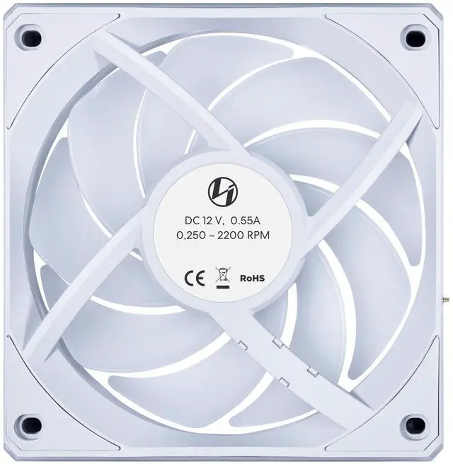 Alt view image 6 of 7 - Lian Li UNI Fan CL120 ARGB 120mm PWM Fans - Triple Pack (Reverse Blade) - 2.4 GHz Wireless Signal RGB & PC Case Fans Control - Daisy-Chain - Controller Included and Required - White (12RCL1W3W)