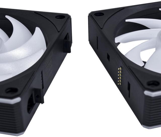 Alt view image 4 of 7 - Lian Li UNI Fan CL120 ARGB 120mm PWM Fans - Triple Pack (Reverse Blade) - 2.4 GHz Wireless Signal RGB & PC Case Fans Control - Daisy-Chain - Controller Included and Required - Black (12RCL1W3B)
