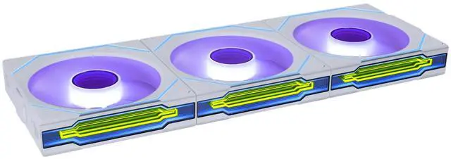 Main image of Lian Li UNI Fan SL-Infinity Wireless 120 - Triple Pack (Reverse Blade) - 2.4 GHz Wireless Signal ARGB Fan Control - Double Infinity Mirror - Low Noise - Controller Included - White (12RSLIN1W3W)