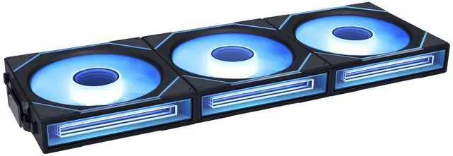 Alt view image 2 of 7 - Lian Li UNI Fan SL-Infinity Wireless 120 - Triple Pack (Reverse Blade) - 2.4 GHz Wireless Signal ARGB Fan Control - Double Infinity Mirror - Low Noise - Controller Included - Black (12RSLIN1W3B)