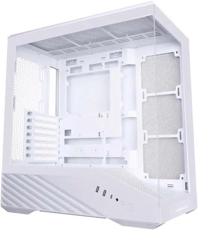 Main image of Lian Li V100 ATX Mid-Tower PC Case, LED RGB Strip, Display Platform Design with Tempered Glass, Support 420mm GPUs, 360mm Radiator, Side I/O & Optimized Airflow, Dust Filiter - White (V100W)