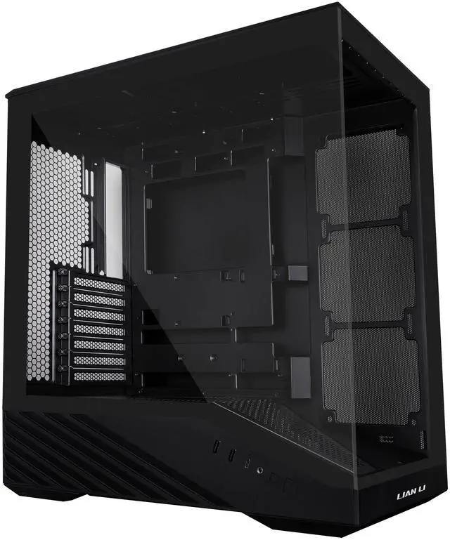 Main image of Lian Li V100 ATX Mid-Tower PC Case, LED RGB Strip, Display Platform Design with Tempered Glass, Support 420mm GPUs, 360mm Radiator, Side I/O & Optimized Airflow, Dust Filiter - Black (V100X)