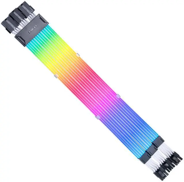 Main image of Lian Li Strimer Wireless 3x8-Pin (PW12-1W) - Addressable RGB Power Cable - 2.4 GHz Wireless Control with 410mm; 16.14 Inch length - Light Guides - Wireless Controller NOT Included & Required
