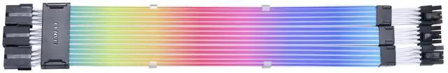 Alt view image 2 of 7 - Lian Li Strimer Wireless 3x8-Pin (PW12-1W) - Addressable RGB Power Cable - 2.4 GHz Wireless Control with 410mm; 16.14 Inch length - Light Guides - Wireless Controller NOT Included & Required