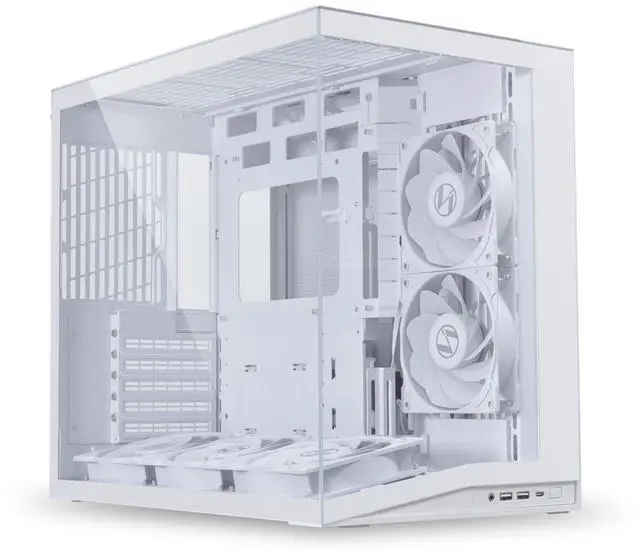 Main image of LIAN LI O11D MINI V2 Flow | Compact ATX Mid-Tower Airflow Computer Case | Panoramic View | High-Performance Airflow | Includes 5 x 120mm Reverse Blade Fans | Cable Management | White  (O11DMIV2FW)