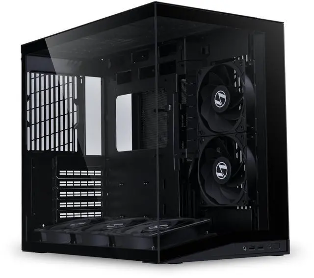 Main image of LIAN LI O11D MINI V2 Flow | Compact ATX Mid-Tower Airflow Computer Case | Panoramic View | High-Performance Airflow | Includes 5 x 120mm Reverse Blade Fans | Cable Management | Black  (O11DMIV2FX)