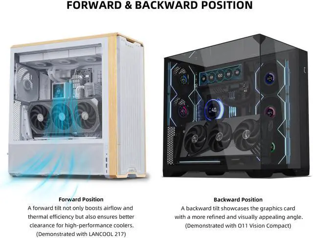 Alt view image 5 of 8 - Lian Li ATX PC Case Multi-Directional 4 Slots Vertical GPU Kit V3 - Premium Gen 5 Riser Cable PCI-E 5.0 x16-155mm, PCIe 3.0/4.0 Compatible, Adjustable Position - (VG4v3 Black)