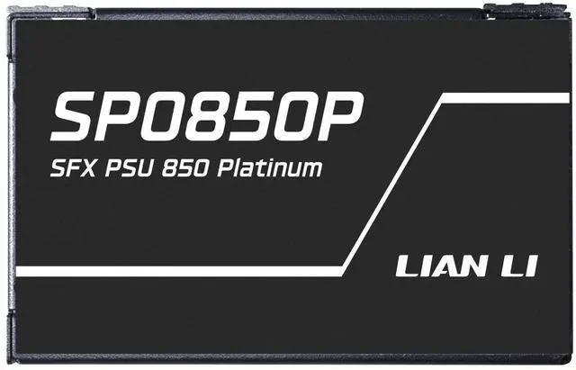 Alt view image 7 of 7 - Lian Li SP850 Platinum - 850 Watt SFX Form Factor Power Supply with 12V-2x6 Cable - ATX 3.1 & PCIE 5.1 Compliant - Full Modular - 100% Japanese 105C Capacitors - Black (SP0850P.B)