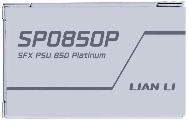 Alt view image 5 of 7 - Lian Li SP850 Platinum - 850 Watt SFX Form Factor Power Supply with 12V-2x6 Cable - ATX 3.1 & PCIE 5.1 Compliant - Full Modular - 100% Japanese 105C Capacitors - White (SP0850P.W)